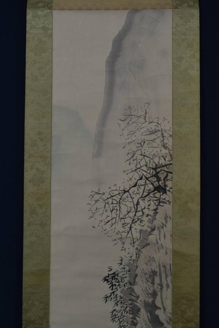 【真作】田中頼璋/高士探梅図/山水人物図/掛軸/名家伝来/Z-893