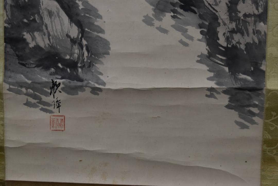 【真作】田中頼璋/高士探梅図/山水人物図/掛軸/名家伝来/Z-893