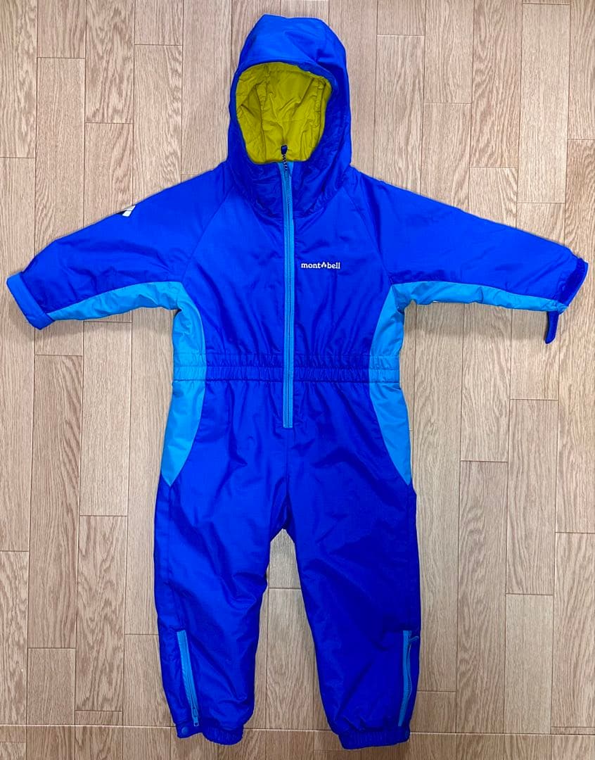 【未使用】mont-bell スキーウェア キッズ つなぎ 100cm 青