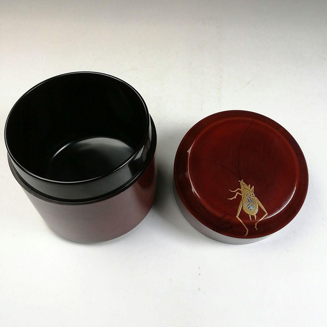 Ｔ９９９　棗　『鈴虫蒔絵』『雪吹』『竹内幸済 作』　共箱　茶道具