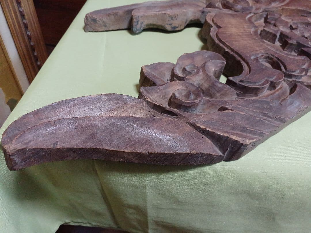 嘉永元年奉納　「懸魚」　寺院古材 彫刻 仏教美術寺院装飾　「火伏せ」「魔除け」