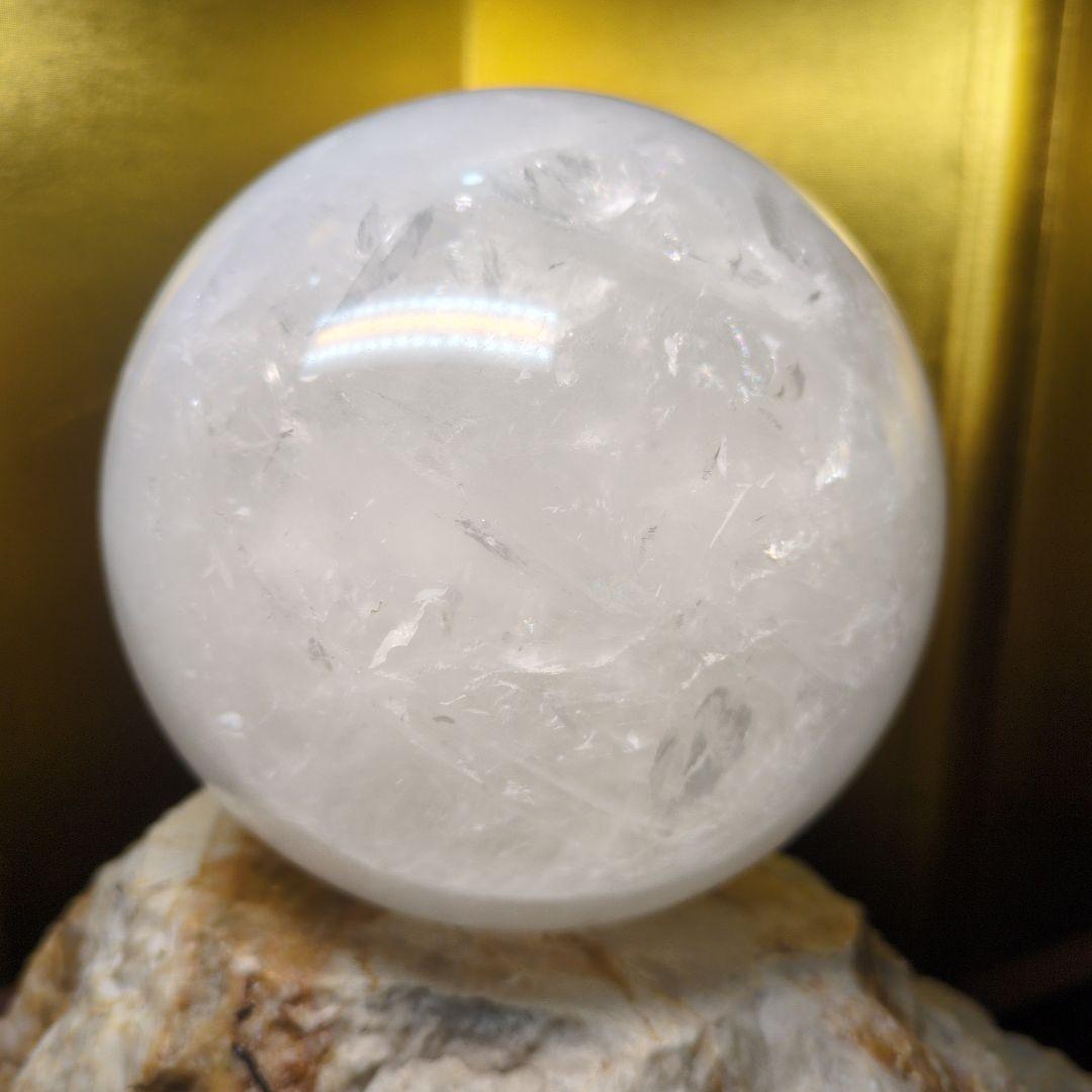 水晶 スフィア 直径約120mm 約2.1kg 丸玉 天然石 パワーストーン
