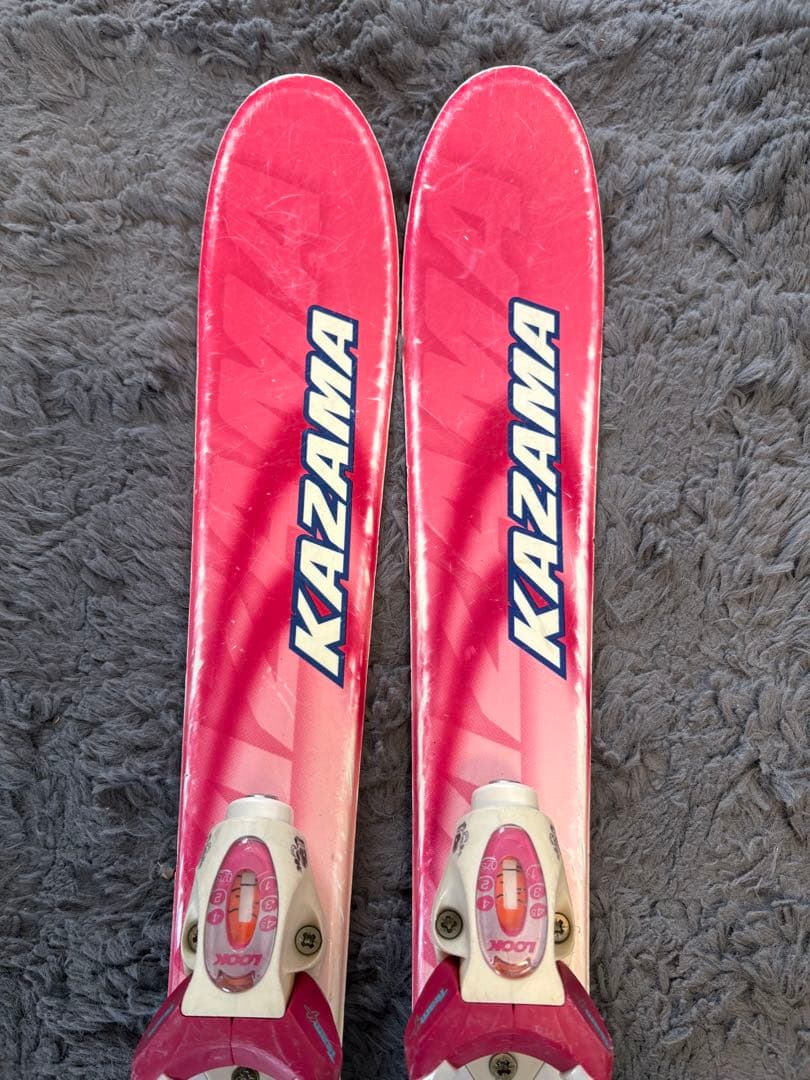 子供用スキー3点セット　KAZAMA板 90cm / ブーツ 20cm/ストック