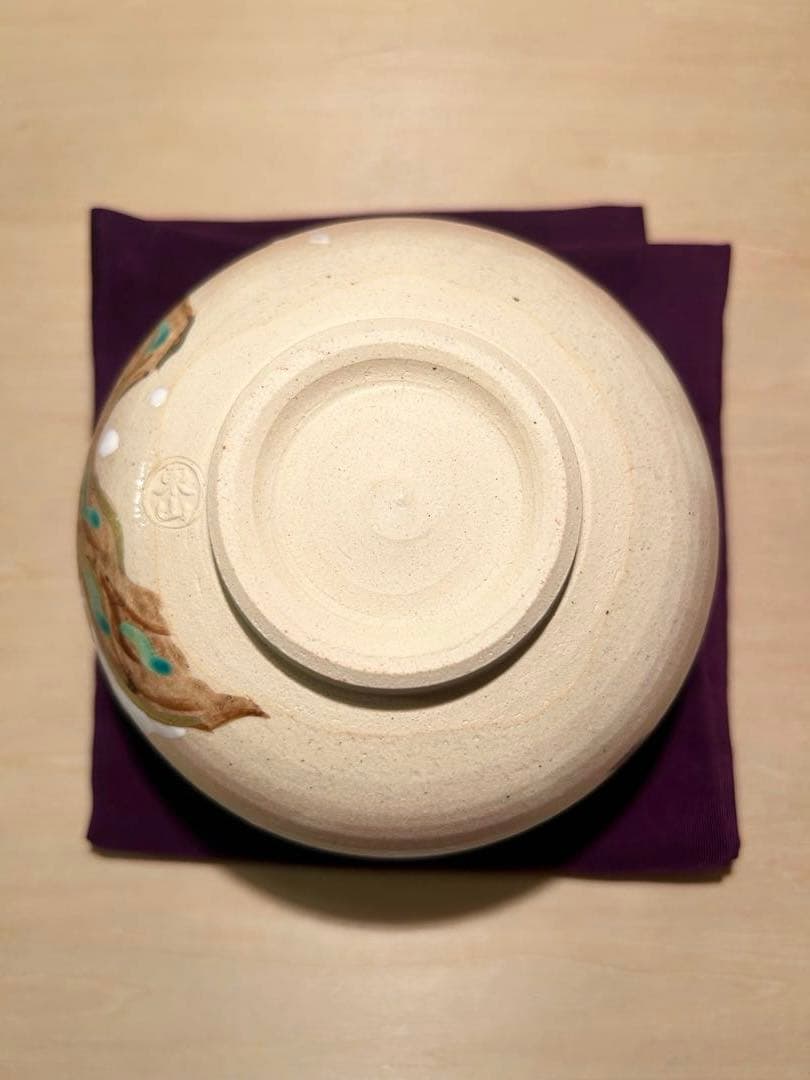 乾山写し　雪松　抹茶茶碗　京焼　茶道具