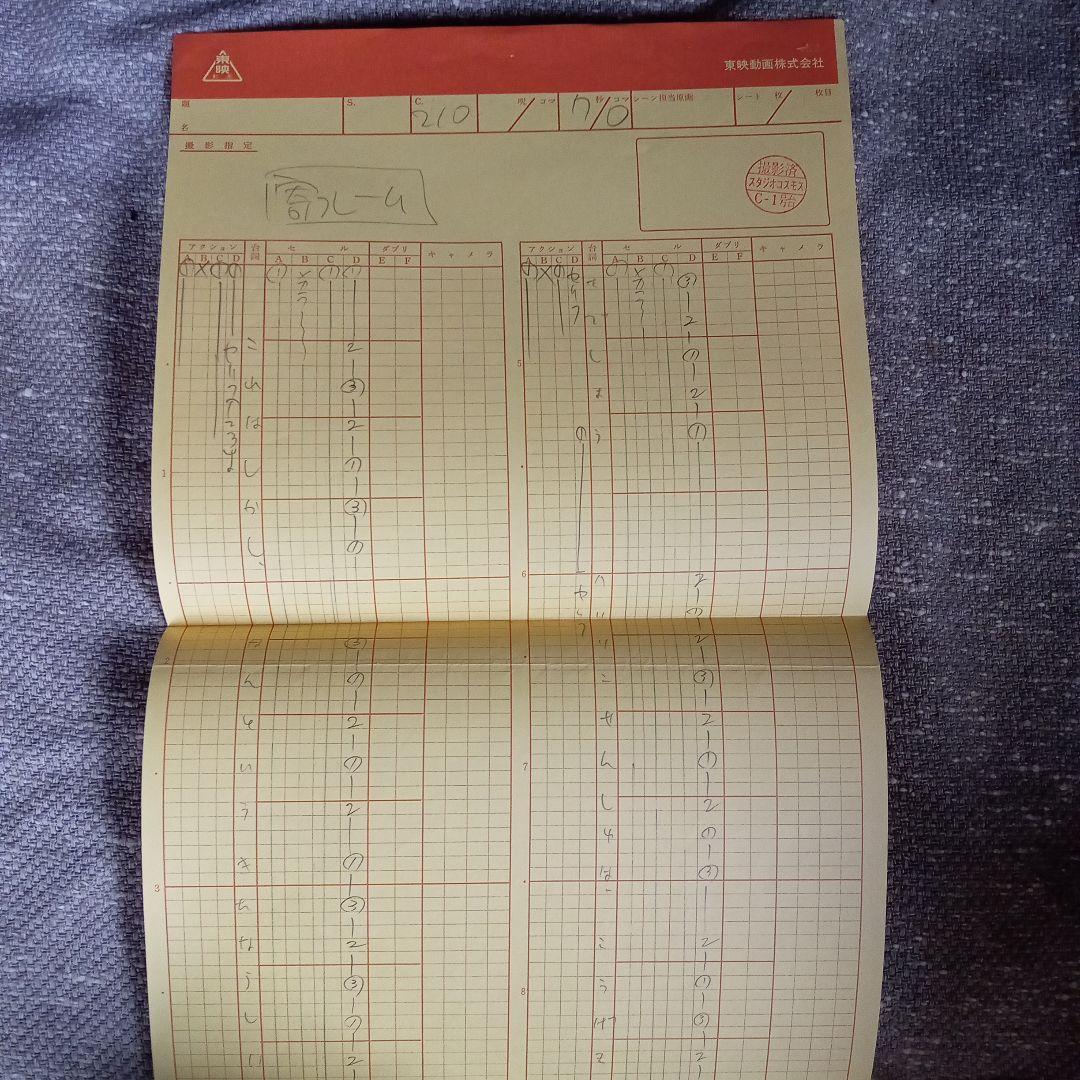 ドラゴンボールアニメセル画 孫悟空 他　　2枚、 　　　　　　作画記録 付き