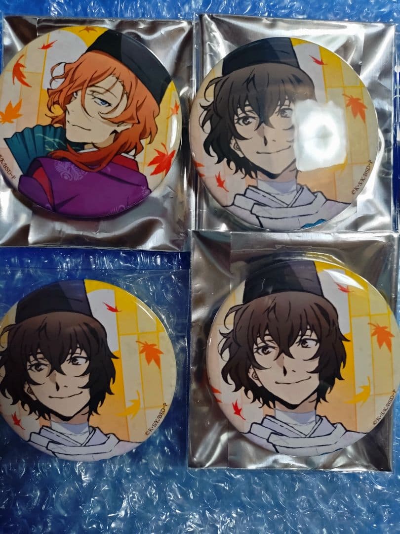 文豪ストレイドッグス　太宰　コラボカフェ本舗　迷ヰ犬怪奇譚　缶バッジ　中也