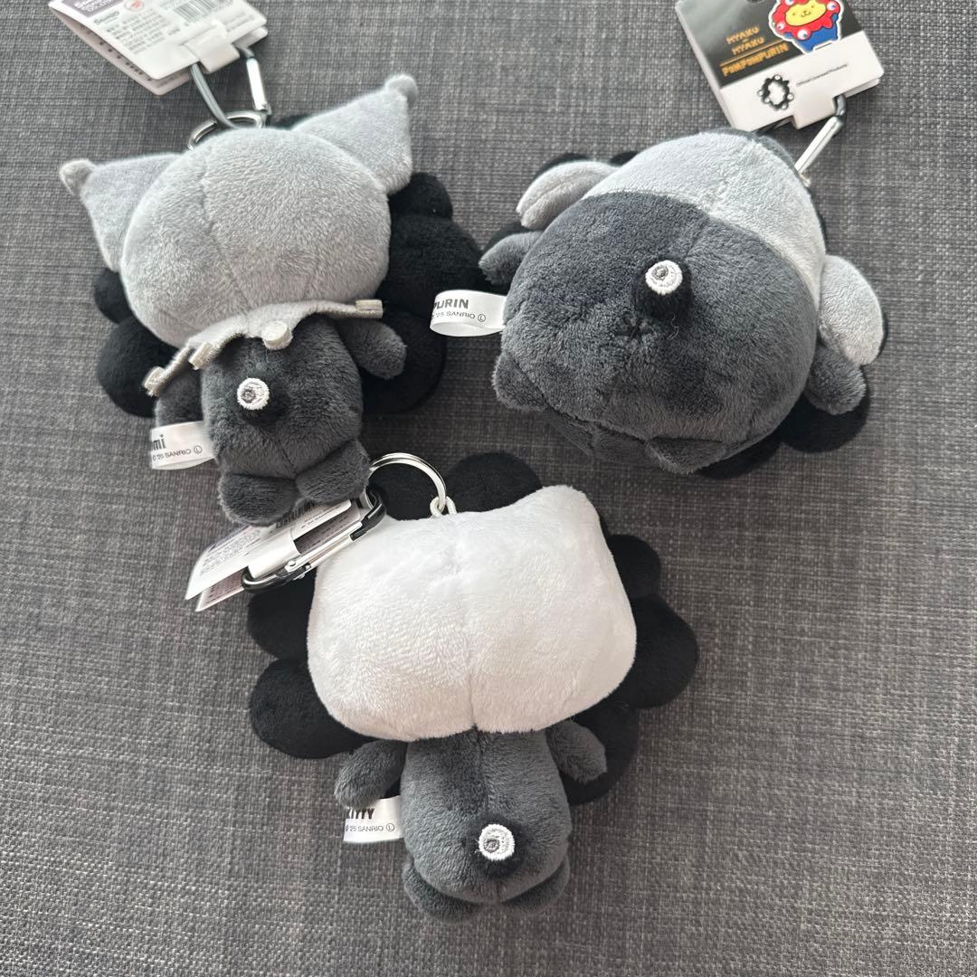 黒ミャクミャクサンリオキティクロミポムポムプリン3体セット