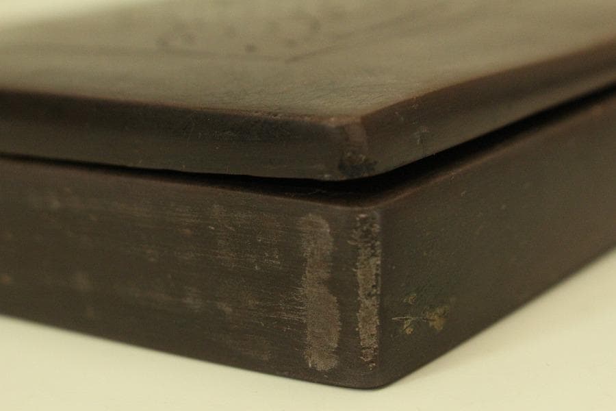 古い 文房具 硯 二面 筆 三本 まとめて(ZE538)