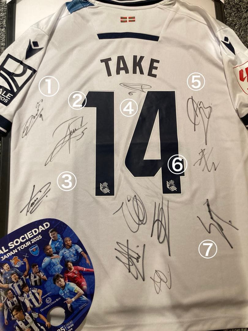 レアル・ソシエダ ジャパンツアー久保・メンデス含12名直筆サイン入りユニフォーム