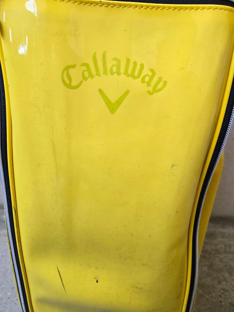 Callaway　キャロウェイ　キャディバッグ　エナメル素材　イエロー