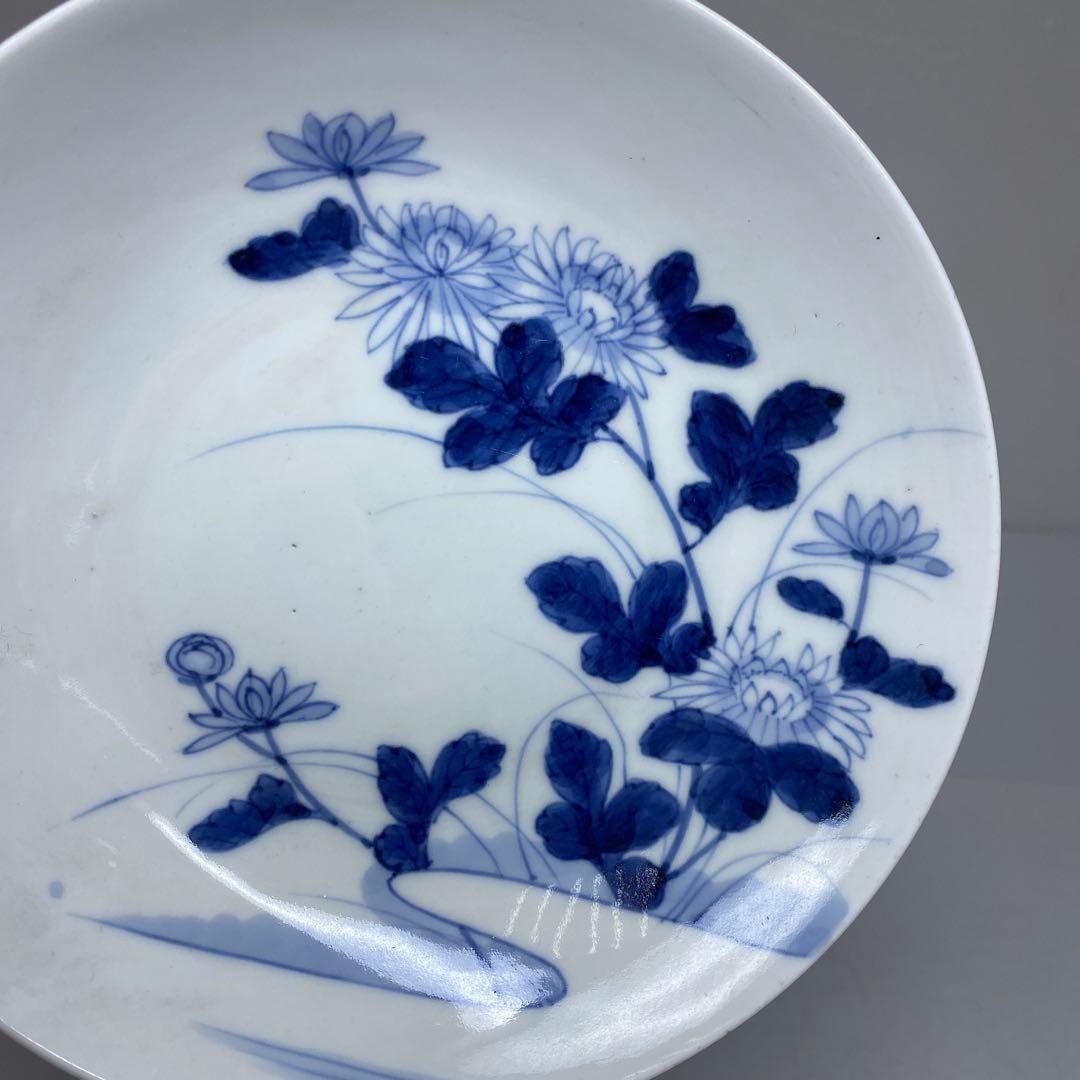 江戸後期　鍋島焼　櫛目高台　中皿　直径15.8㎝タトチ　東さ7-0330☆2F