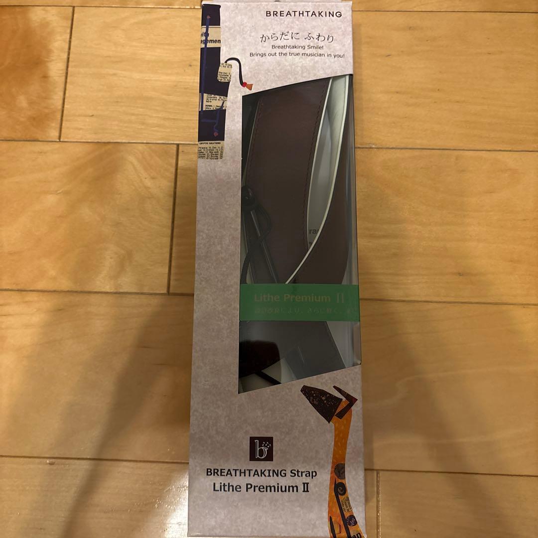 美品 サックスストラップ ブレステイキング Lサイズ ダークブラウン