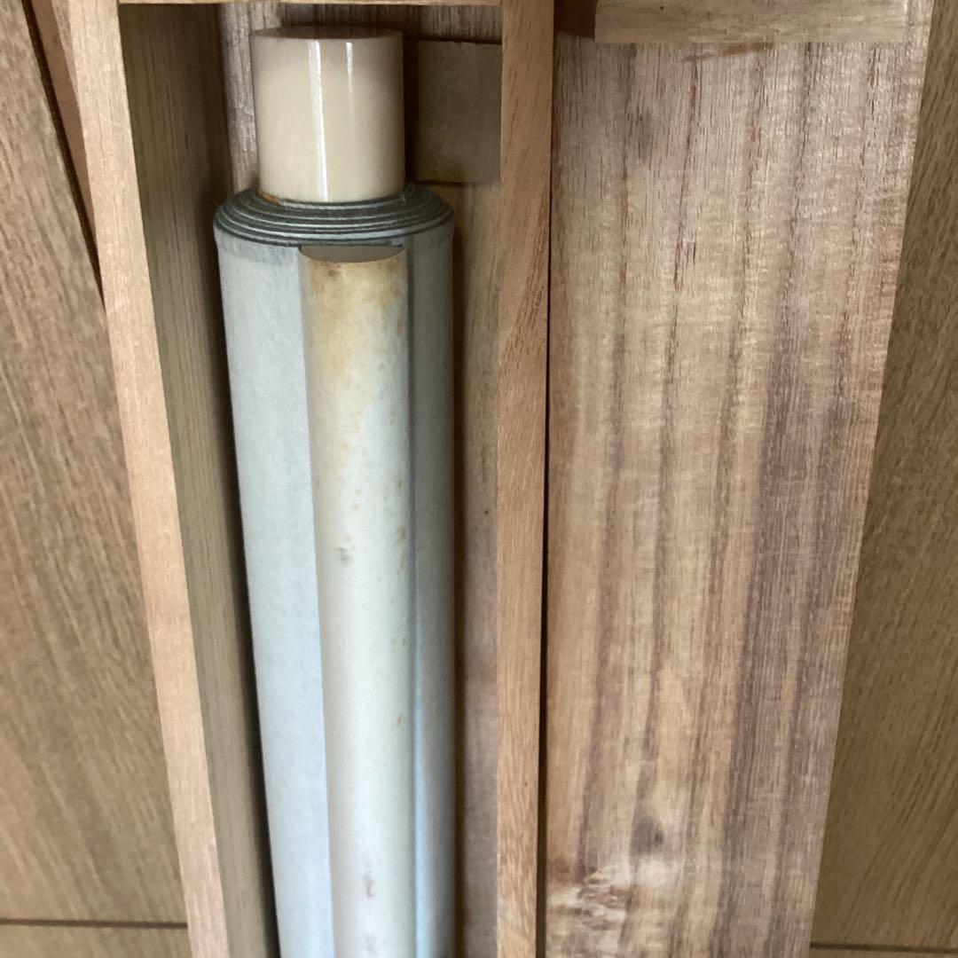 速水御舟作　　昭和8年作　桔梗図木版画掛軸　　便利堂参考　　掛軸一幅　582