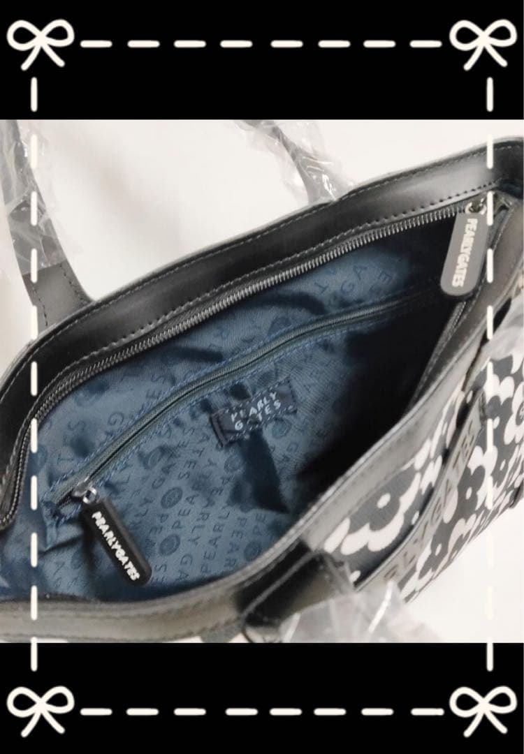 ＊新品未使用 パーリーゲイツ 花柄カートバッグ コンパクトバッグ ブラック