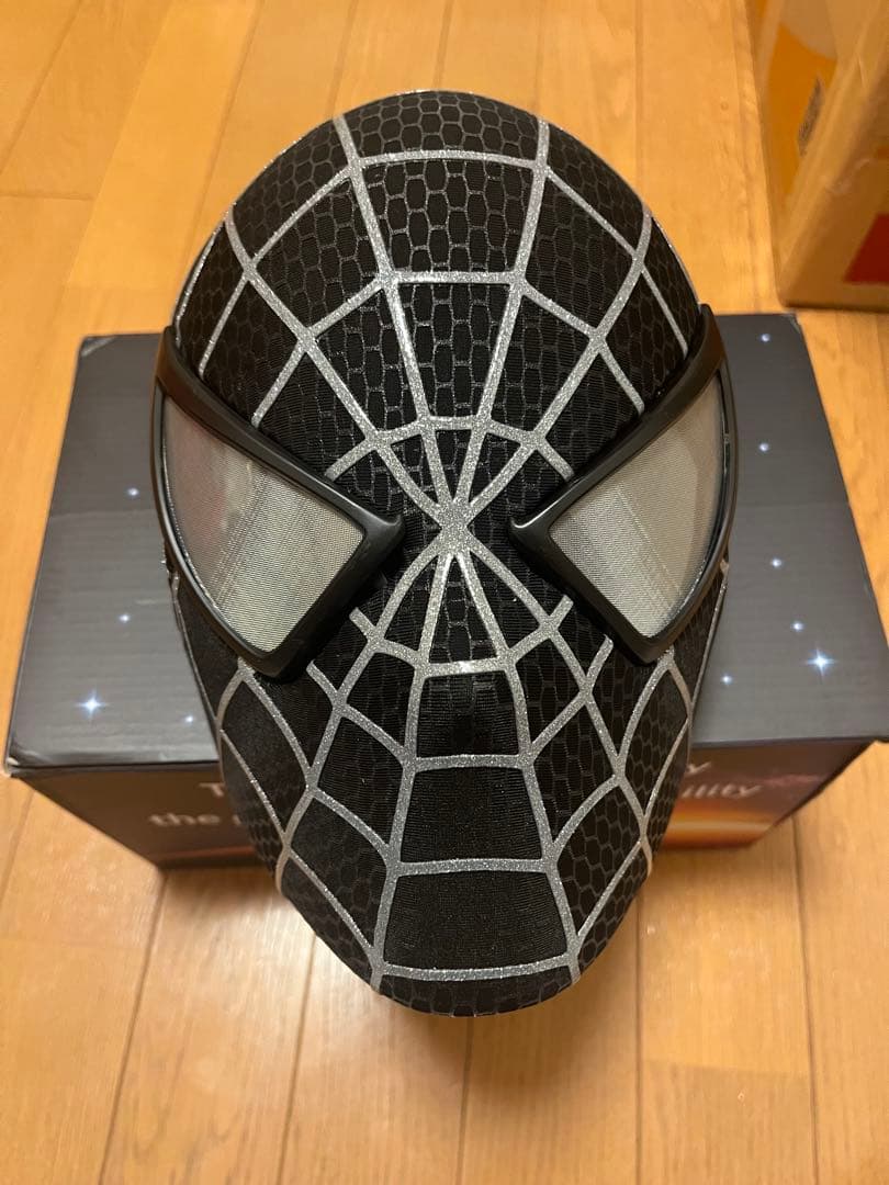 【新品未使用】スパイダーマンハイクオリティ マスク レプリカ黒