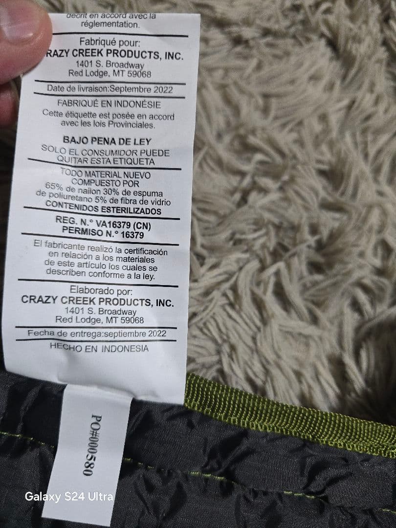 CRAZY CREEK HEX2.0 オリジナルチェア オリーブ×スレート