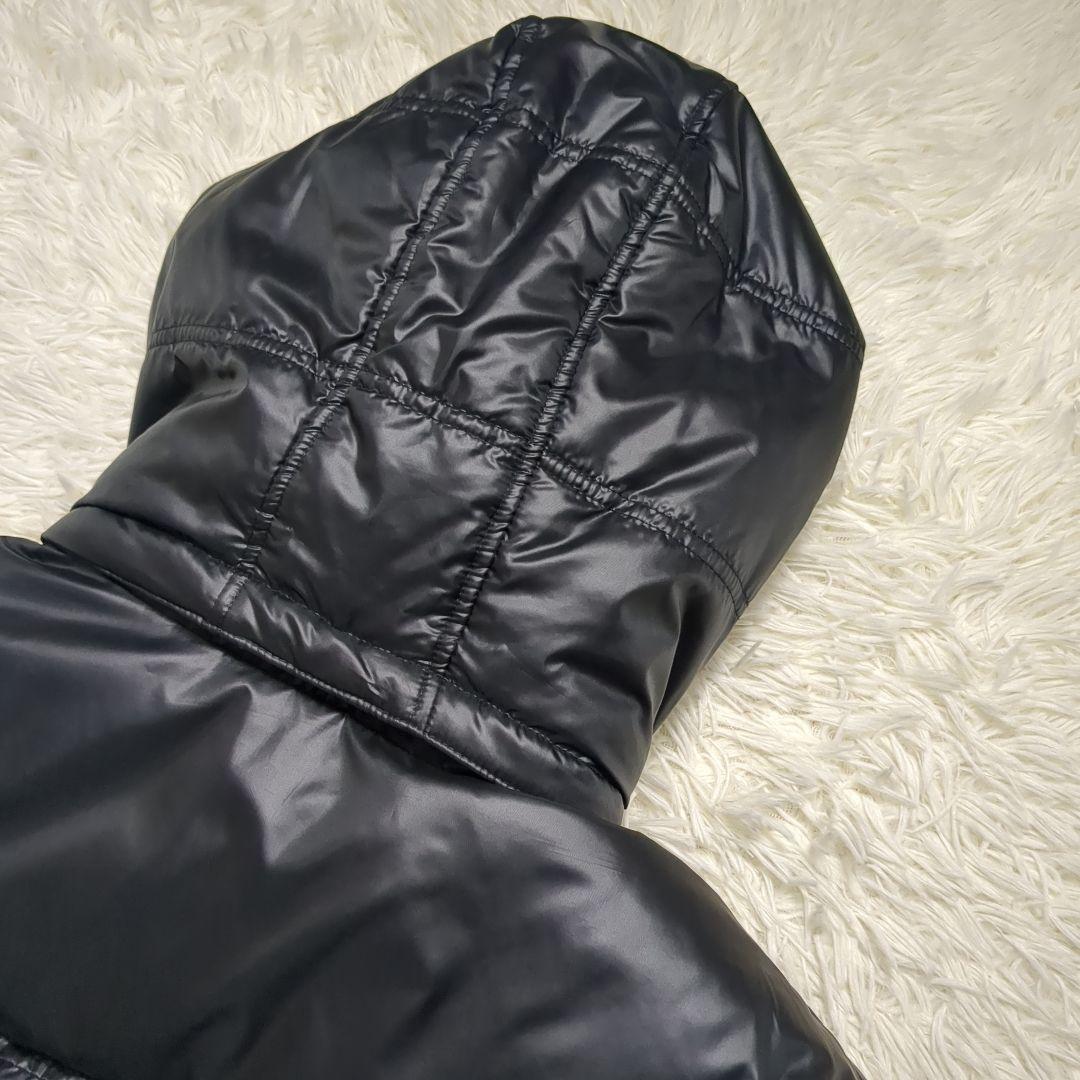【NIKE✨ダウン✨XL】ベンチコート 肉厚 ブラック 防寒 フード