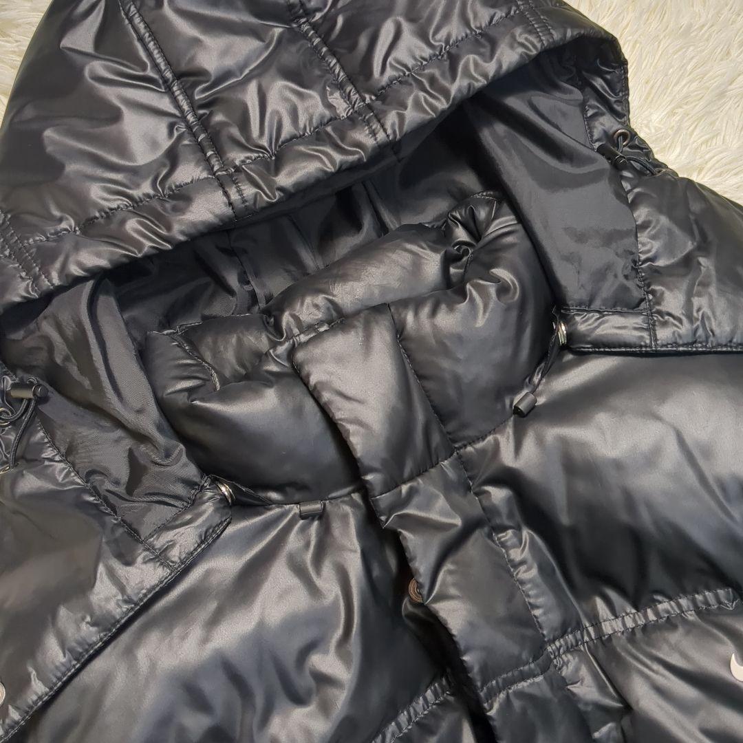 【NIKE✨ダウン✨XL】ベンチコート 肉厚 ブラック 防寒 フード