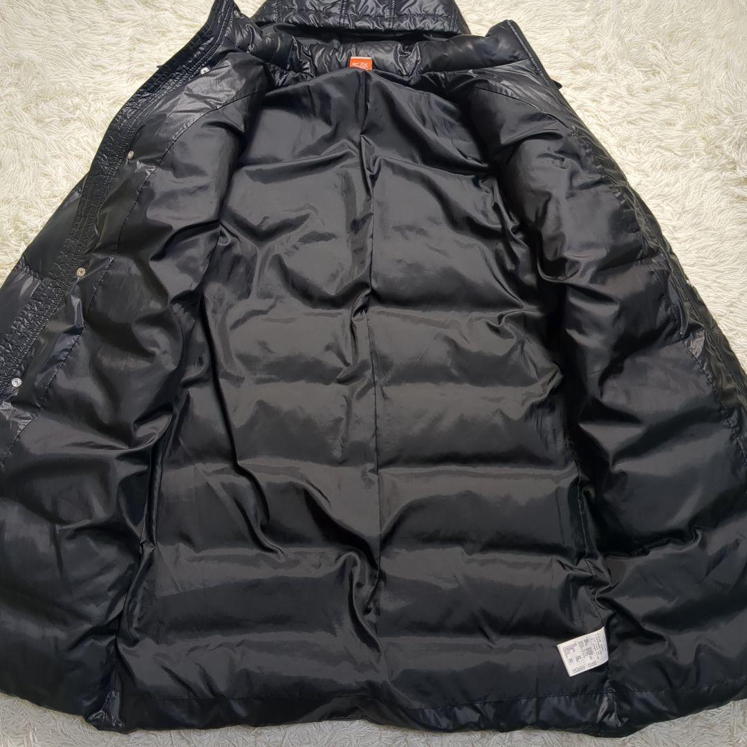 【NIKE✨ダウン✨XL】ベンチコート 肉厚 ブラック 防寒 フード