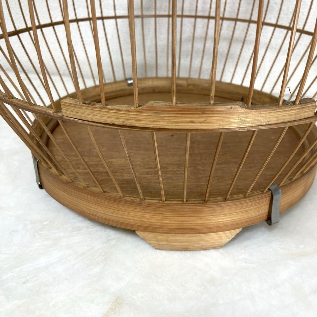 レトロアンティーク　雲雀籠　鳥かご　カゴ　バードゲージ　アジアン　和モダン