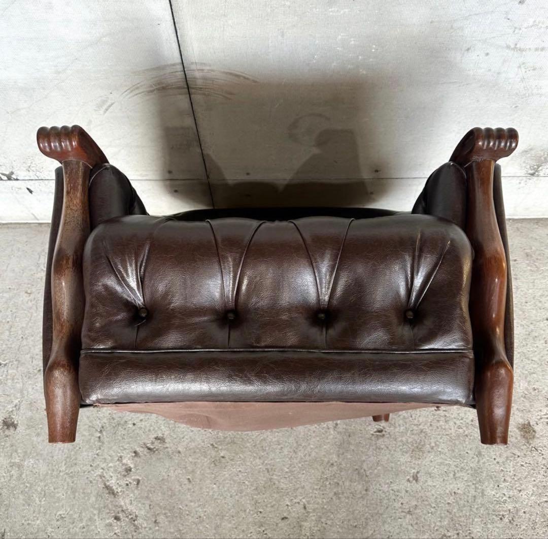 ✦最後の一脚✦マルニ木工 ベルサイユ 本革シングルソファ Mスムース