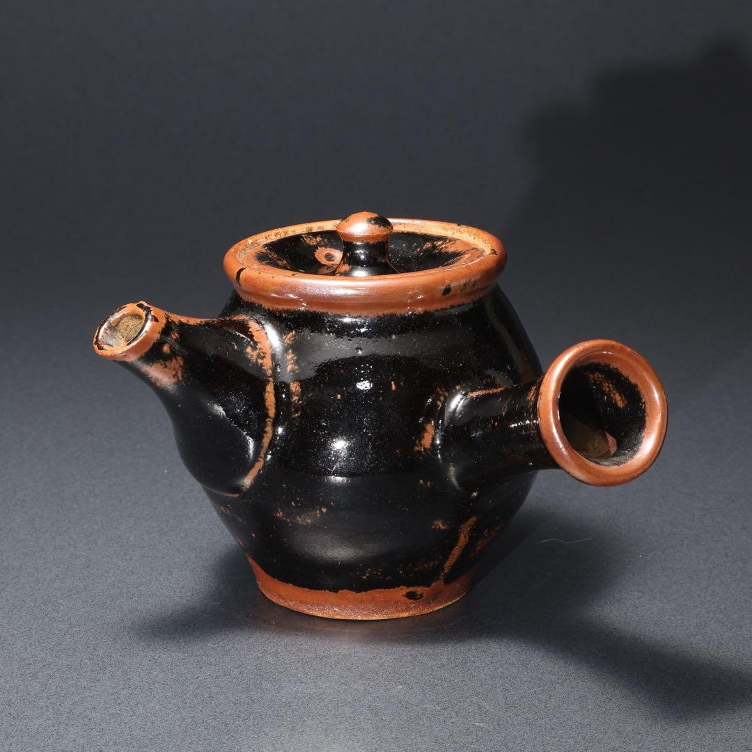 浜田庄司　黒釉急須　人間国宝　民藝　R1615K2