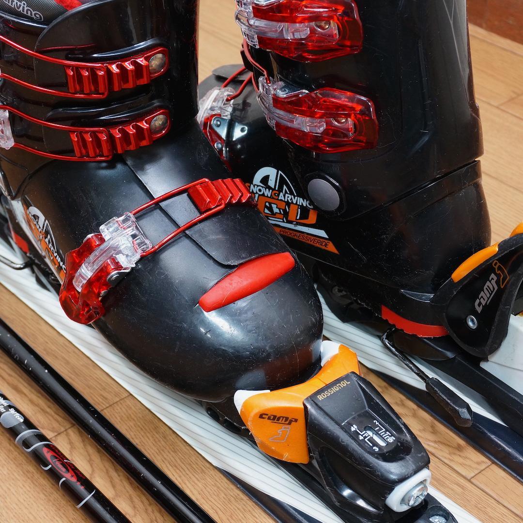 メンテ済 130cm 靴23.5cm ROSSIGNOL スキーセット