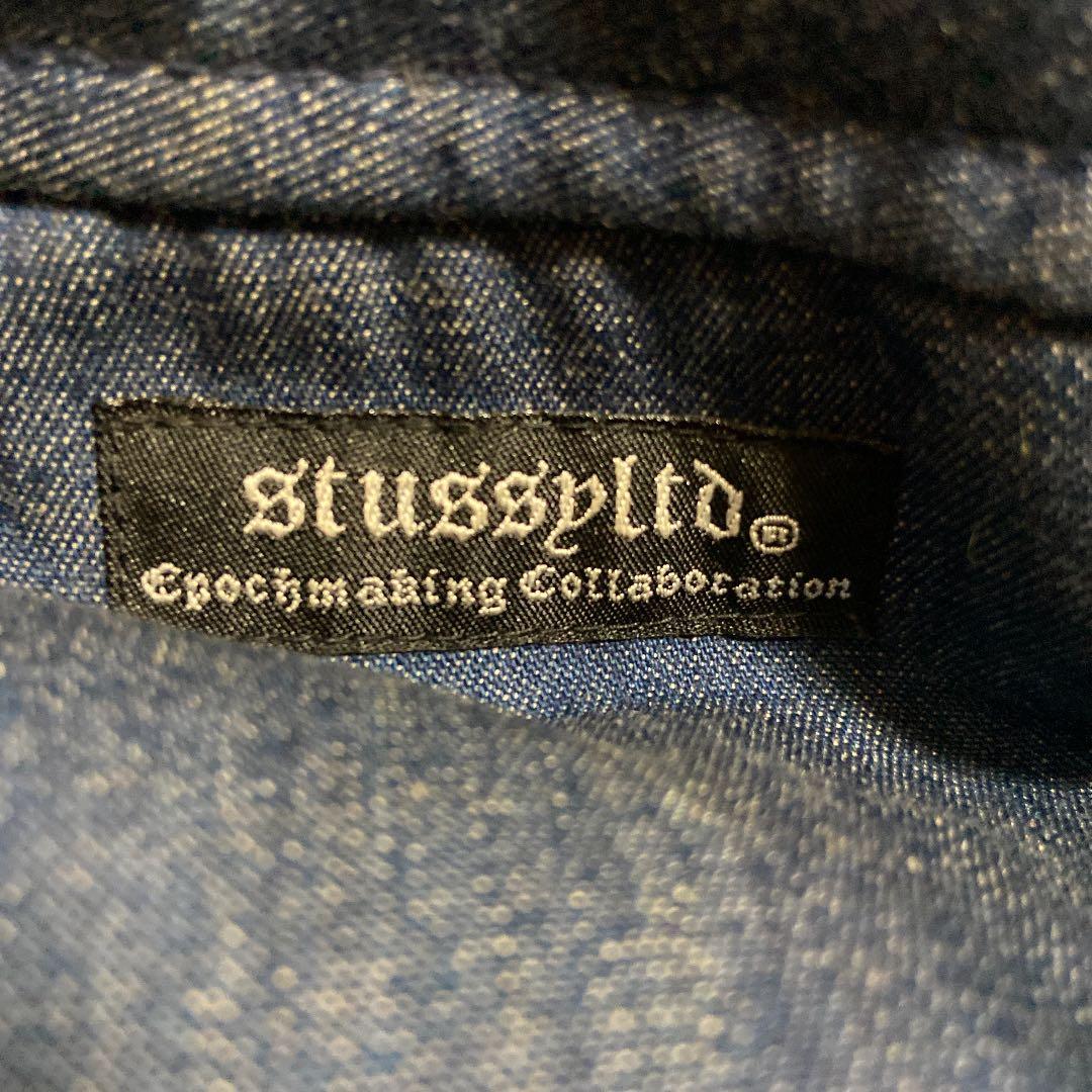 STUSSY×goreーdry loft ファーフード付きデニムダウンジャケット