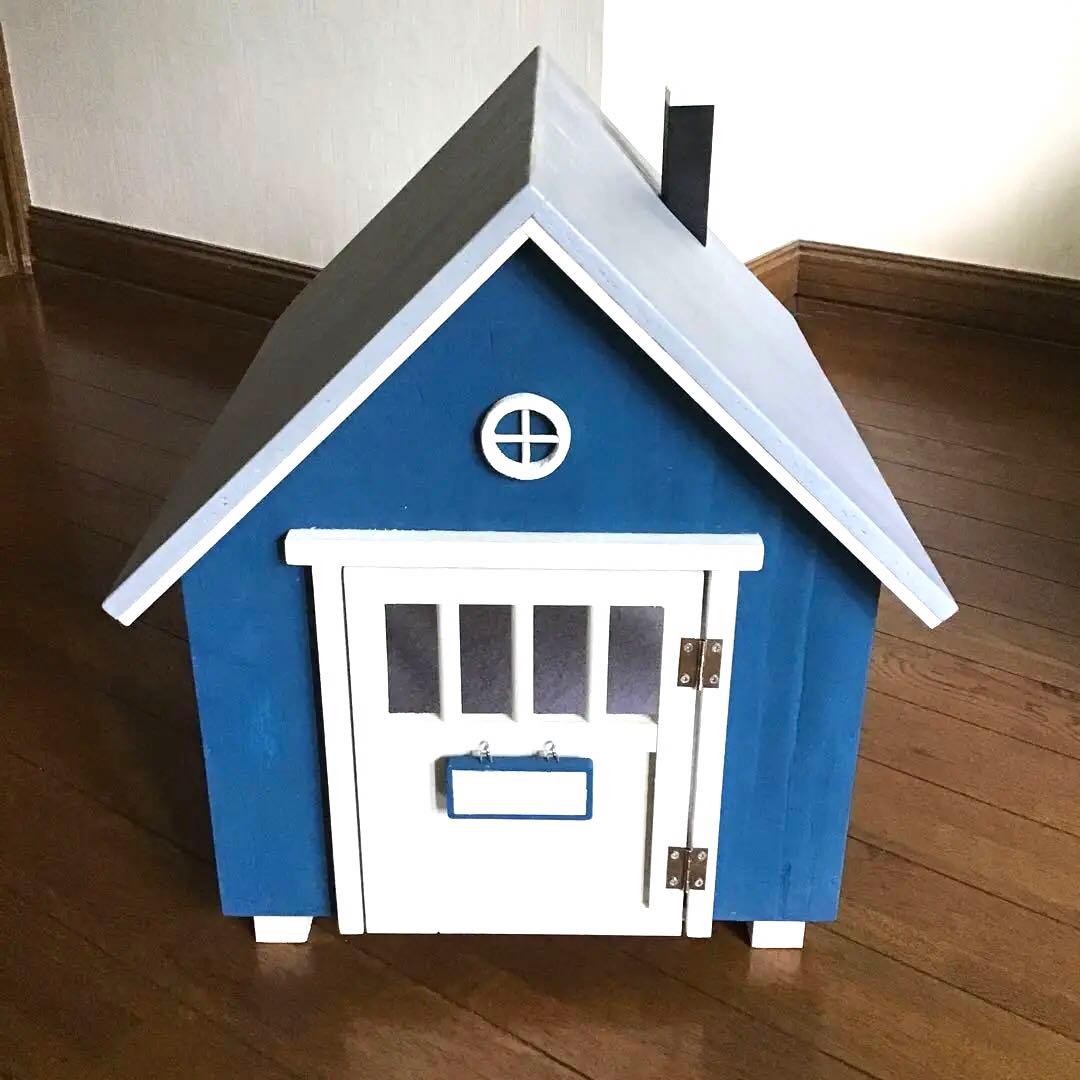 おしゃれな洋風扉付きwoodイヌ・ネコ小動物ペットハウス