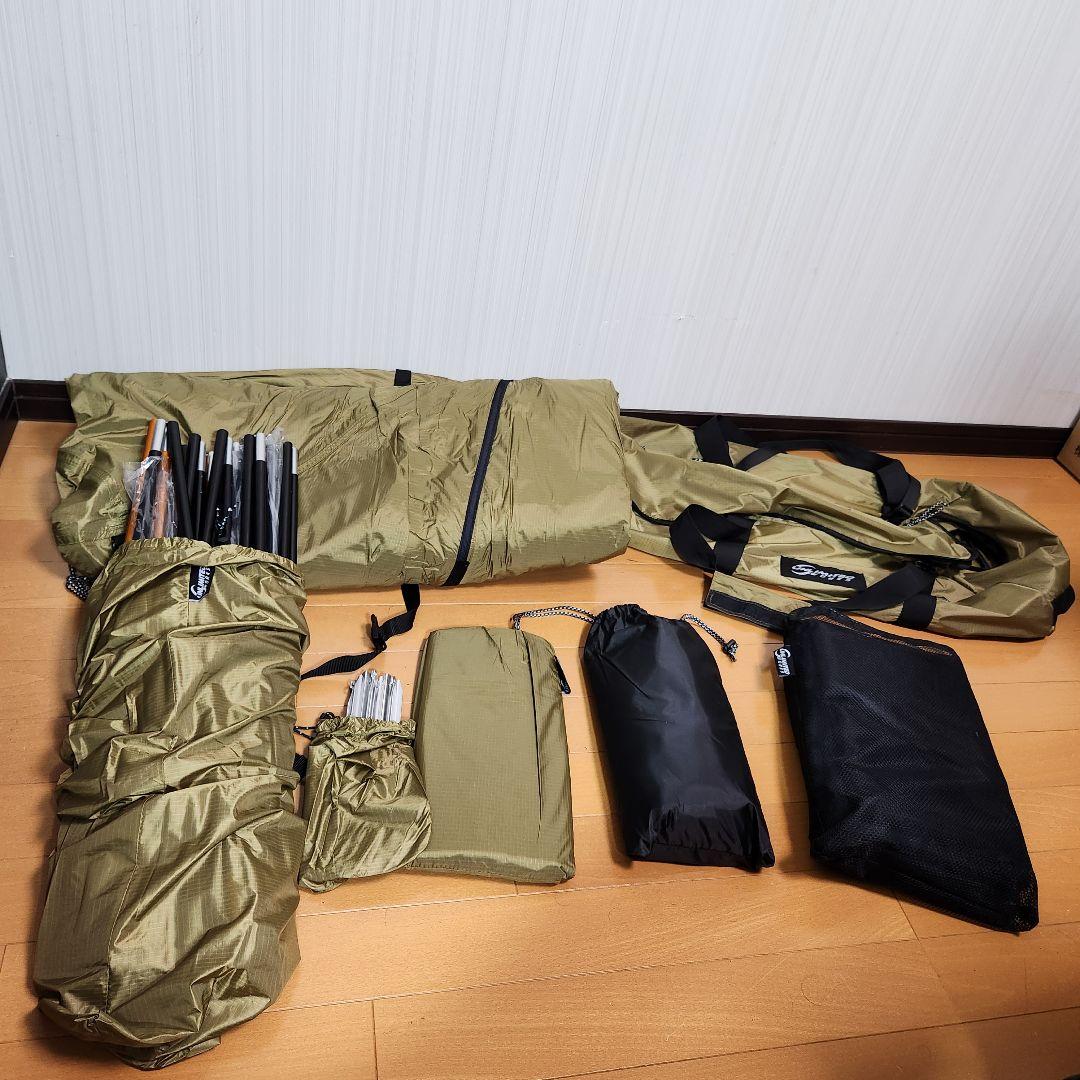 【新品】DOKICAMP ドーム型テントG2000 カーキ グランドシート付き