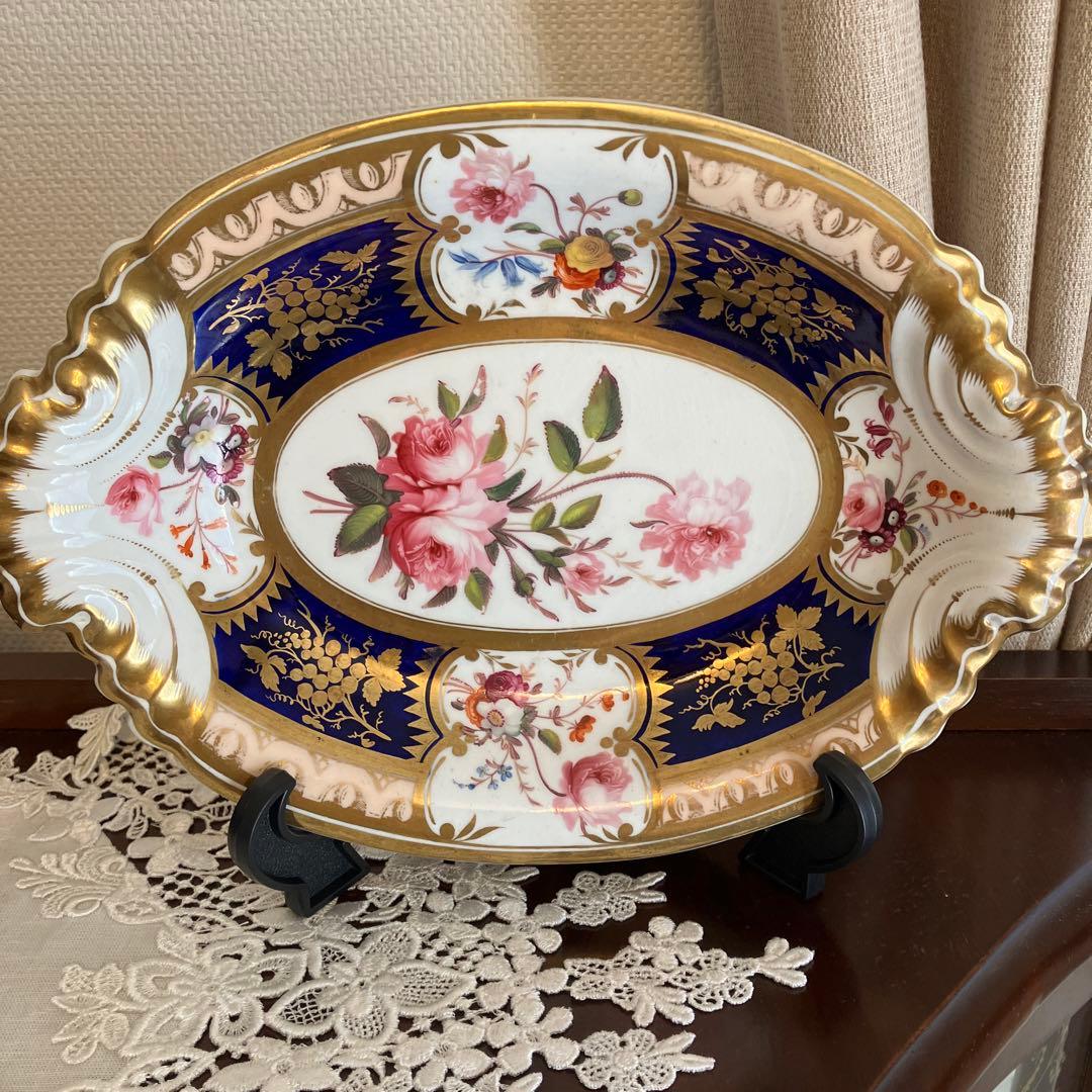 英国アンティーク　Goddenコレクション　リッジウェイ薔薇のサービスプレート