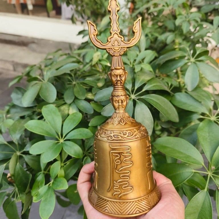 銅製 法器 三清揺鈴 太極八卦鈴 開運 風水 装飾品 工芸品 置物