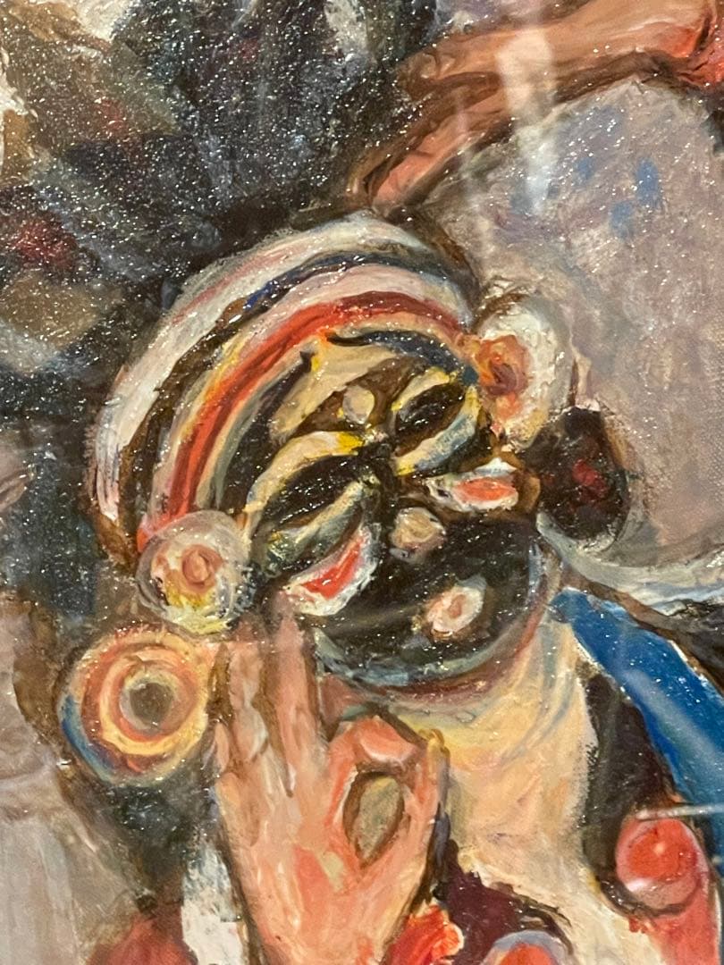 吉野正明　伝統的な舞踏の油彩画