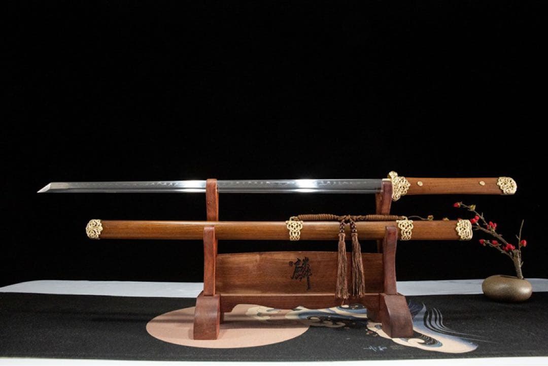 繁花唐横刀 模造刀 居合刀 武士道 武具 漢剣 唐刀 龍泉剣 手鍛造打