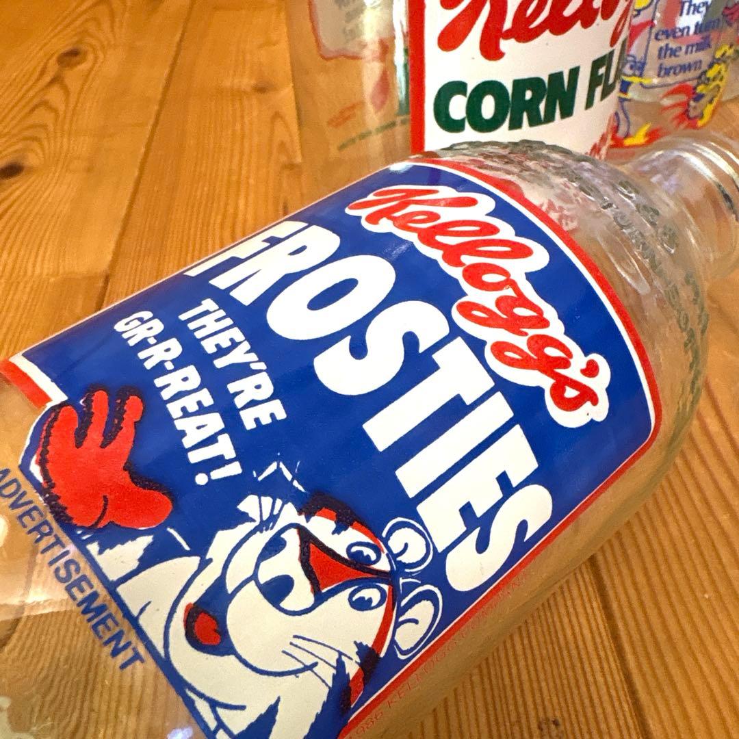 80’s ケロッグ　牛乳瓶　アドバタイジング　フルセット　コーネリアス　トニー