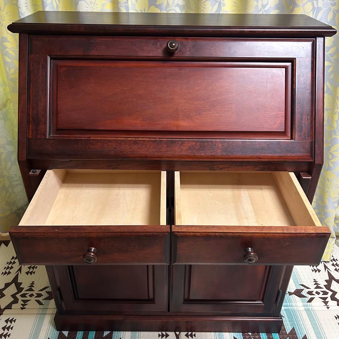 蝦夷民芸ライティングビューロー　美品　レトロ家具　アンティーク