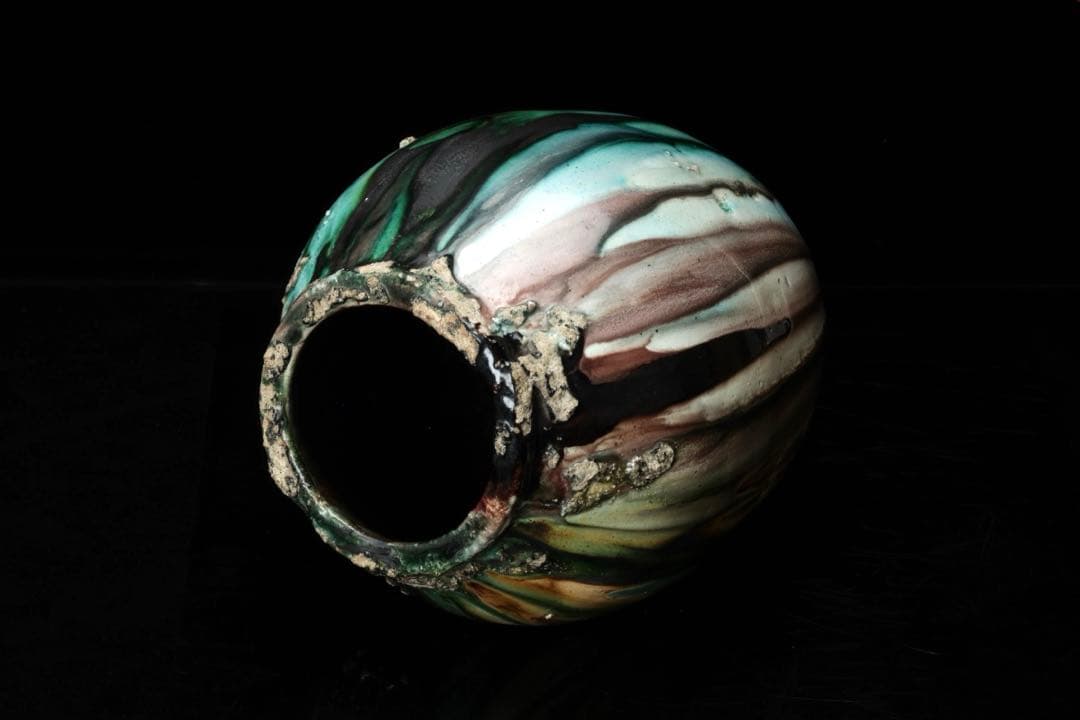 中国美術 窯変釉 壺 花瓶 花器 花入 高さ30㎝ 工芸品 古美術 骨董品 唐物