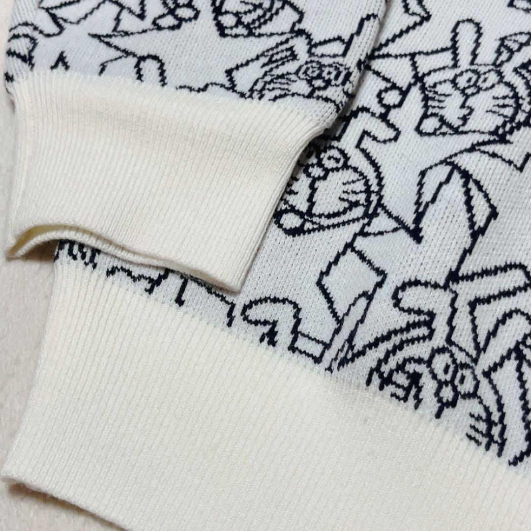 極美品　2023年　ジャックバニー　ドラえもん　コラボ　総柄　ニット　セーター