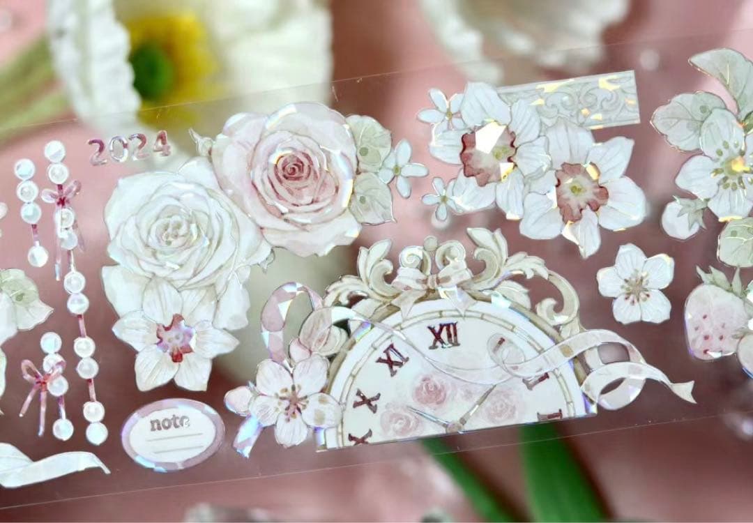 海外マスキングテープ巻売り 温柔阱 フラワー 人物マスキングテープ