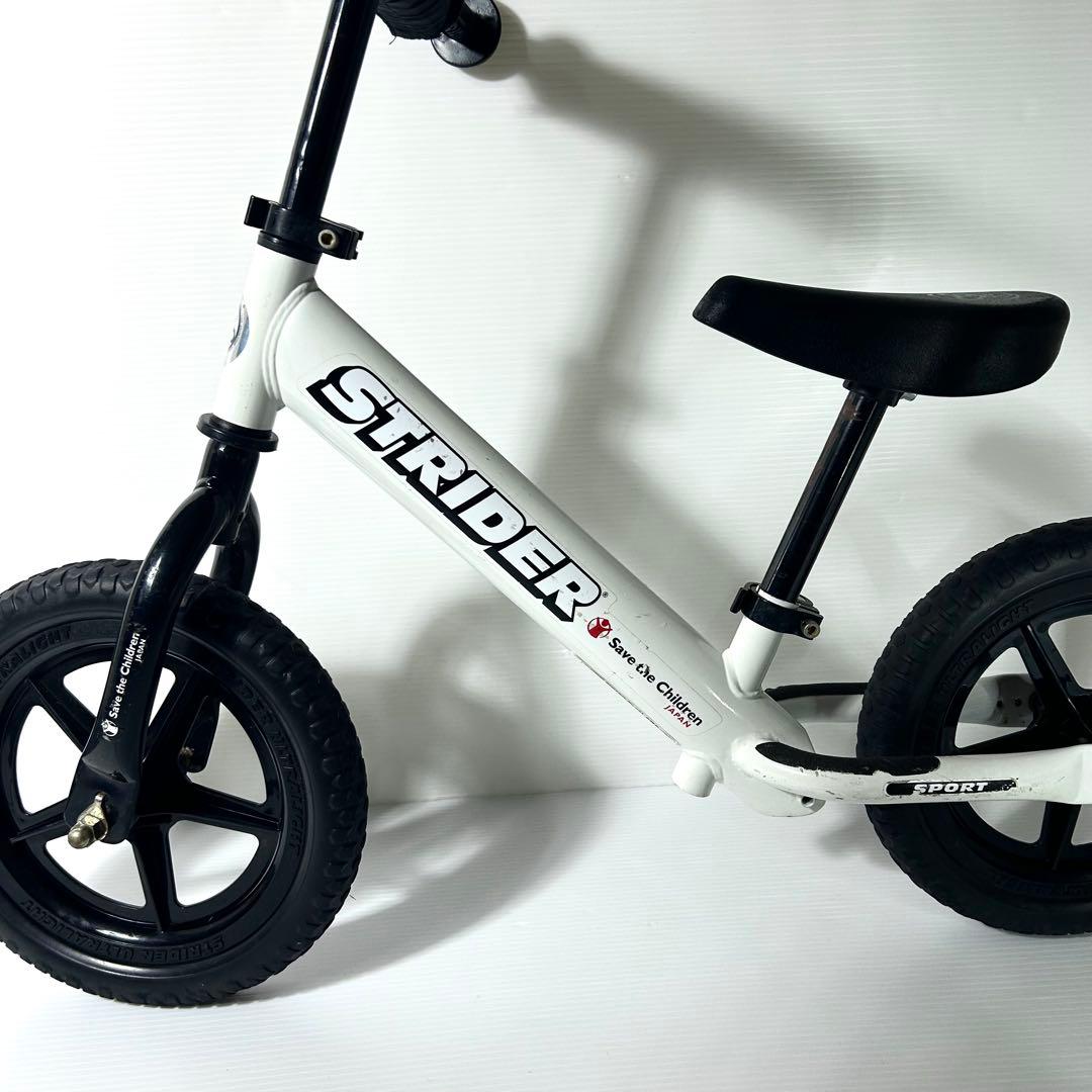 美品☆STRIDER SPORT バランスバイク ペダル無し ホワイト 白