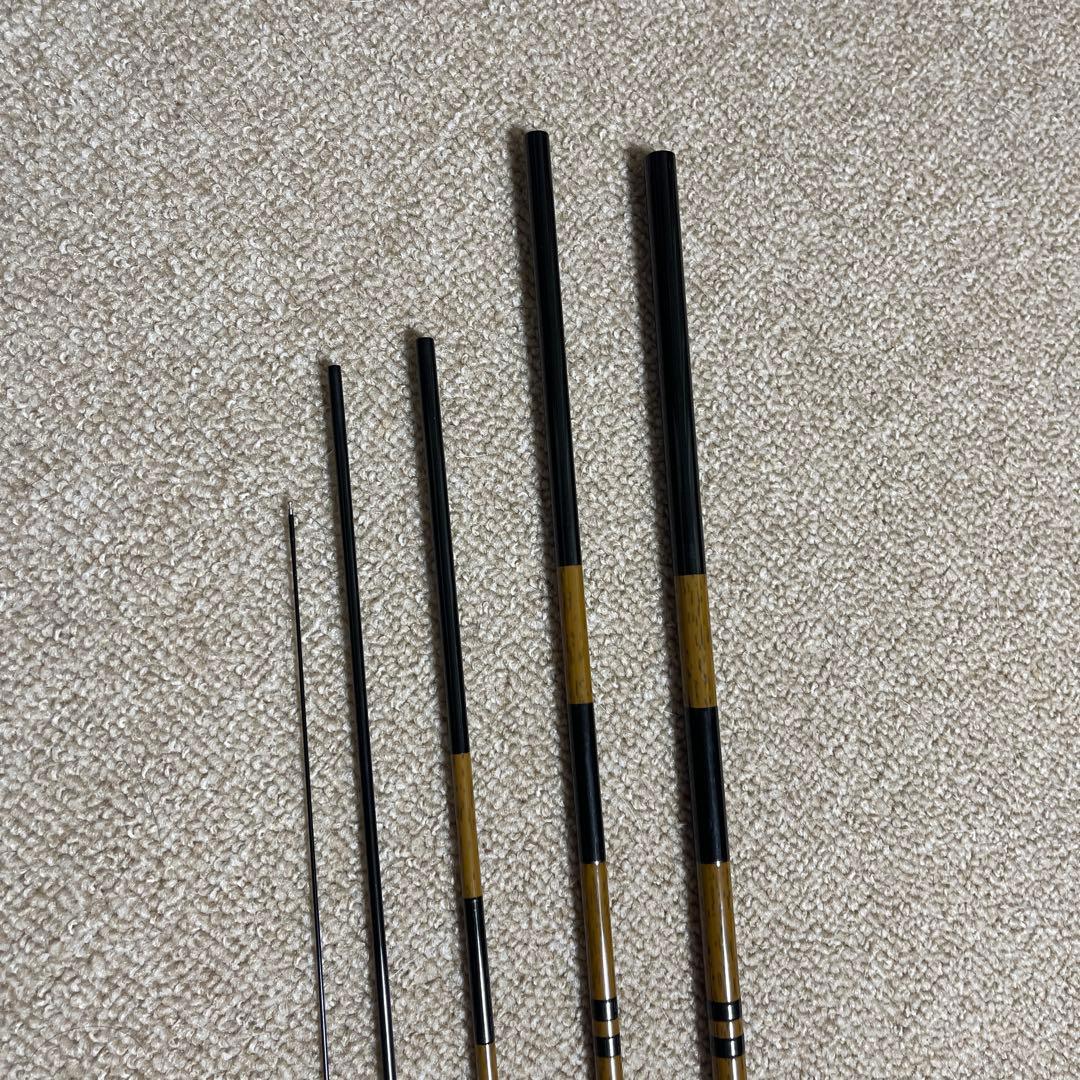 シマノ朱紋峯嵐水 15 ヘラブナ竿 カーボン製