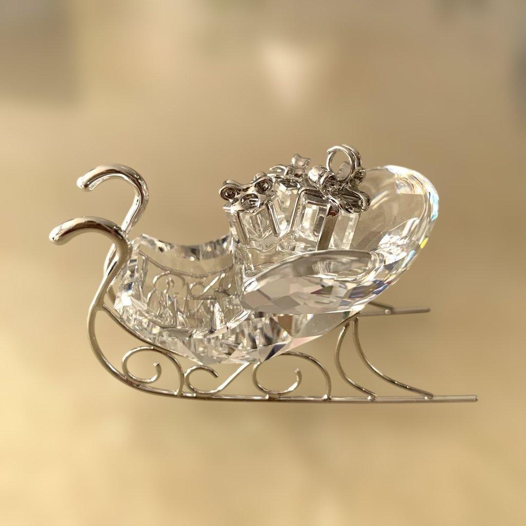 スワロフスキー クリスマス　オーナメント　ソリ　SWAROVSKI 置物