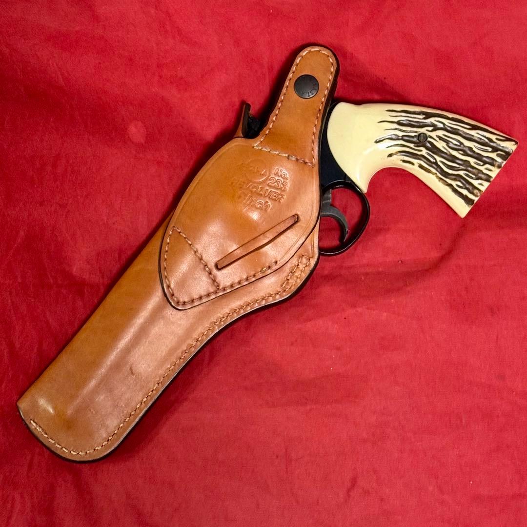 整備済 イーストA リボルバー 6インチ用 革製 ヒップホルスター