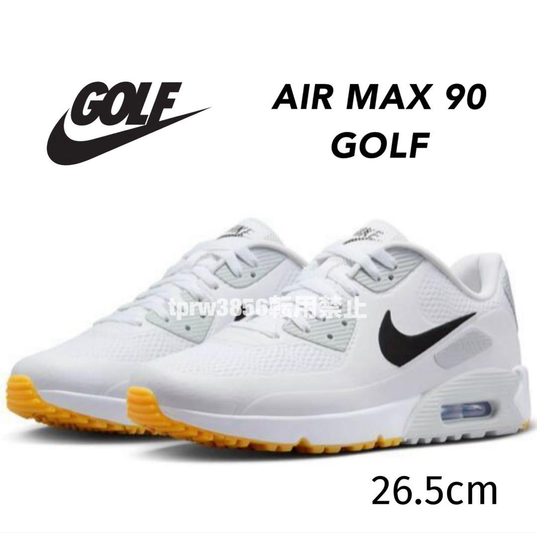 ナイキ ゴルフ 26.5cm エアマックス 90 シューズ スパイク 靴 白