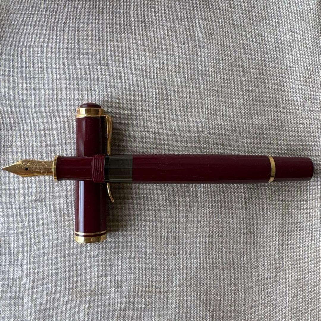 Pelikanペリカン 万年筆 旧型 18C-750 バーガンディ　吸入式