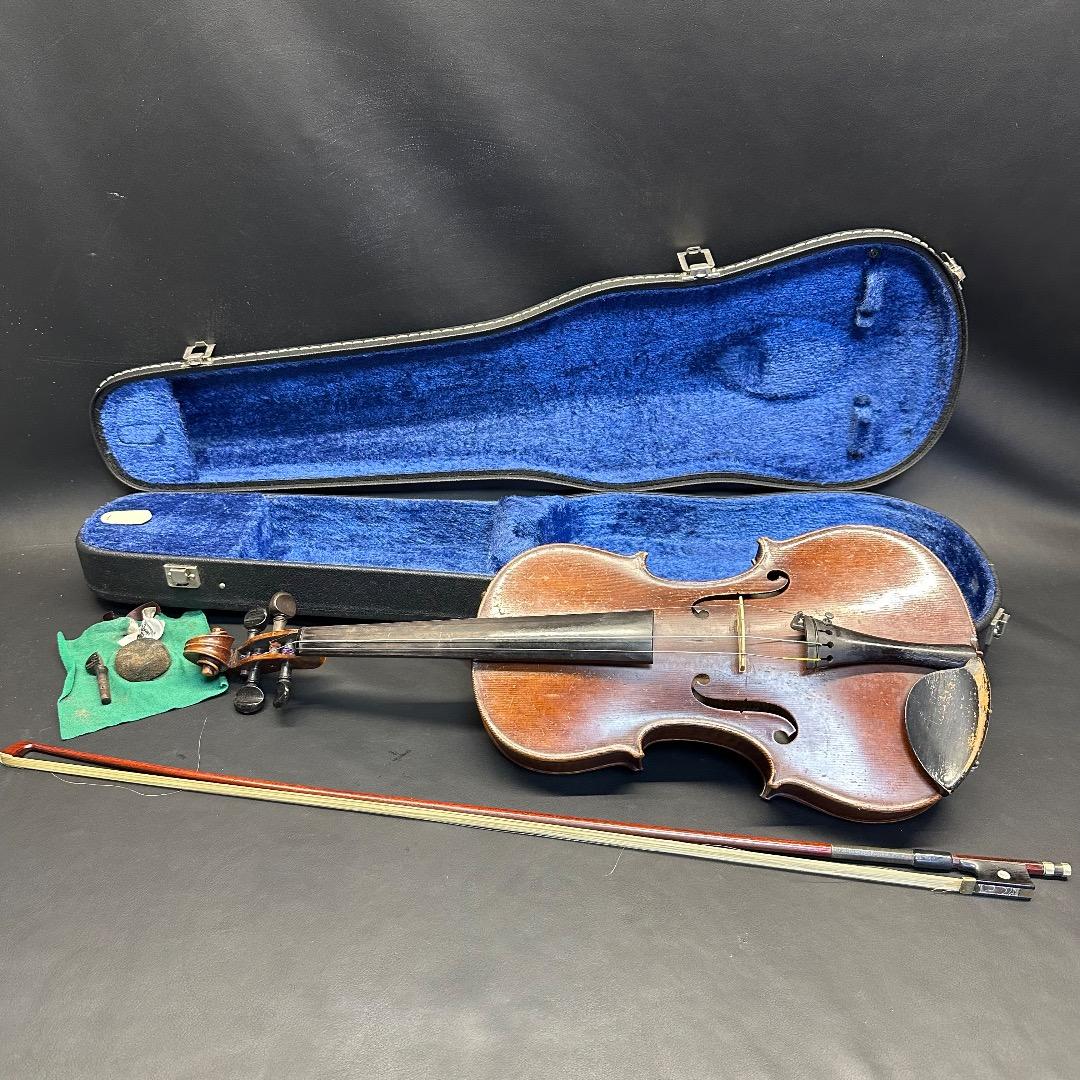 ♡※後左1012 バイオリン 弓付き ハードケースセット ジャンク