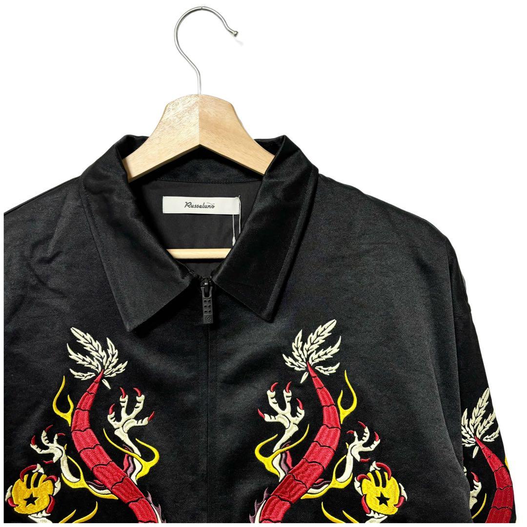 新品 ラッセルノ ゴルフ ドラゴン スーベニア ジャケット ブラック XL 6