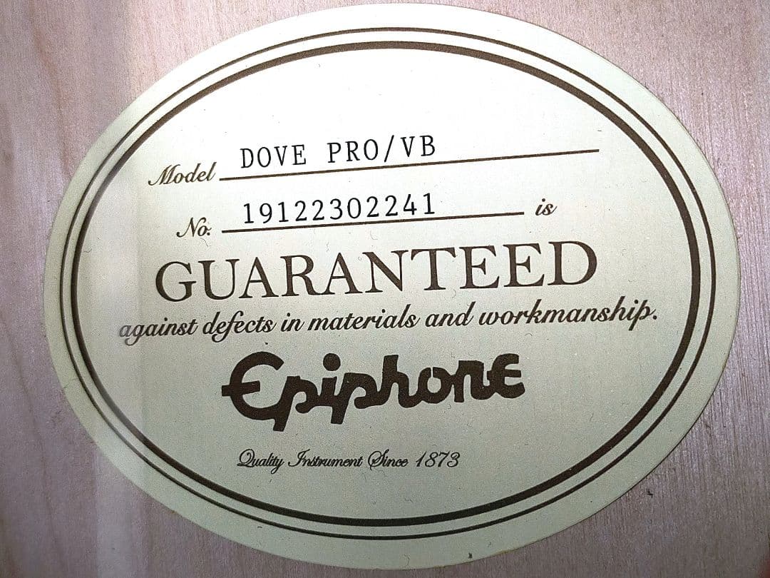 【極美品/24h内発送】Epiphone Dove Pro 幸せを運ぶ鳩の調べ