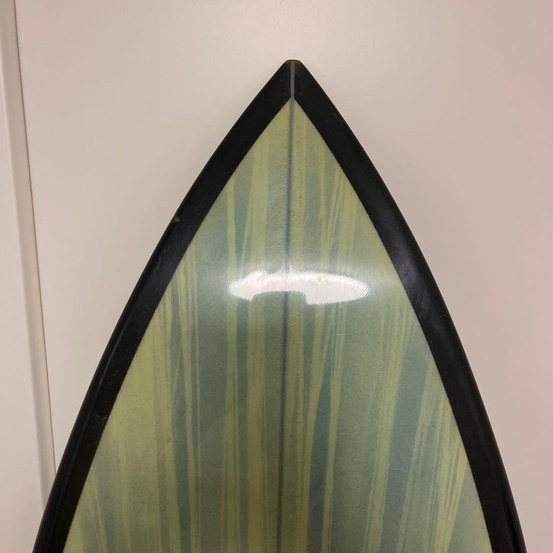 ISHIHARAサーフボード グリーン 5フィン 6.5フィート