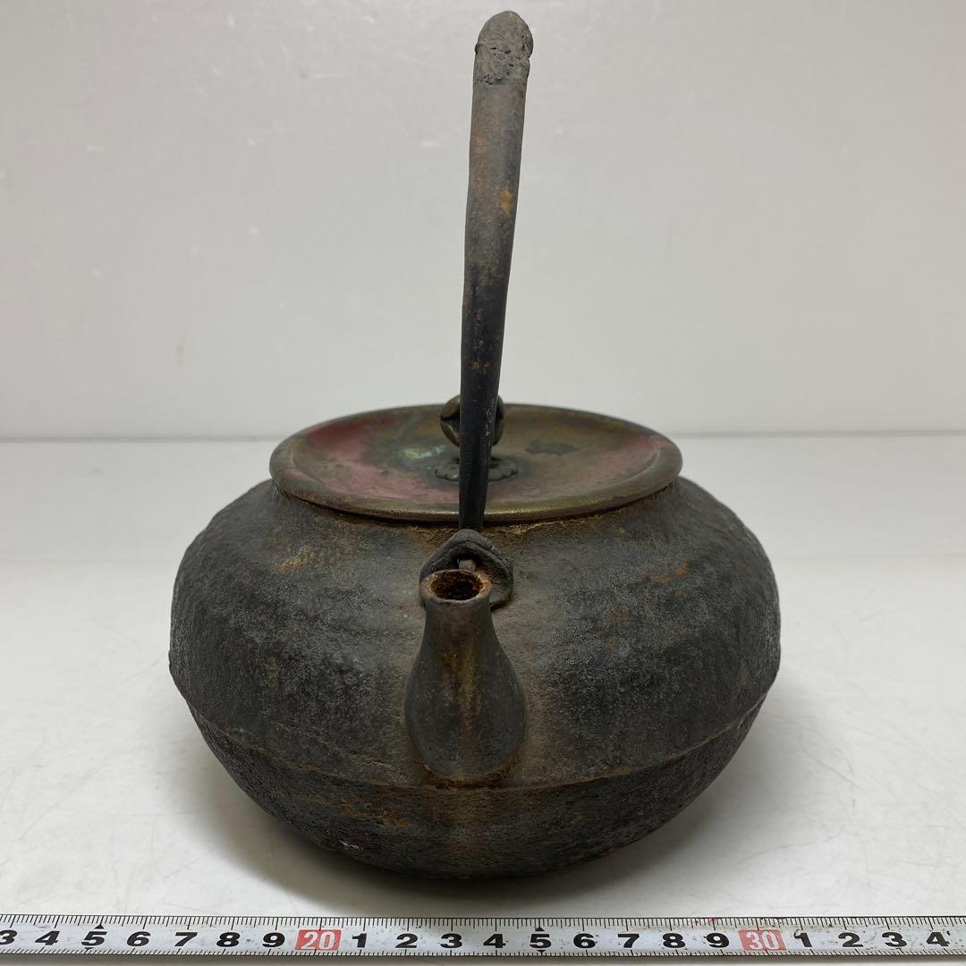 形の良い 鉄瓶 高さ約21cm 重さ1400g トヒサ